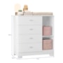 Dormitório Infantil New Katatau Guarda Roupa, Cômoda e Berço Branco Brilho com Colchão Baby Physical - Reller Móveis