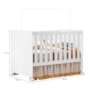 Dormitório Infantil New Katatau Guarda Roupa, Cômoda e Berço Branco Brilho com Colchão Baby Physical - Reller Móveis