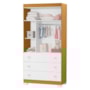 Dormitório Infantil New Katatau Guarda Roupa, Cômoda e Berço Branco Fosco/Savana com Colchão Baby Physical - Reller Móveis