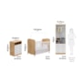 Dormitório Infantil Smim Guarda Roupa, Cômoda e Berço Branco Brilho/Amêndoa com Colchão Supreme - Móveis Peroba