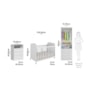 Dormitório Infantil Smim Guarda Roupa, Cômoda e Berço Branco Brilho com Colchão Baby Physical - Móveis Peroba