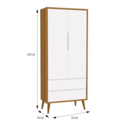 Dormitório Infantil Theo 2 Portas, Cômoda 6 Gavetas, Berço, Mesa de Canto Branco/Savana com Pés Amadeirado e Colchão - Reller Móveis Dormitório Infantil Theo 2 Portas, Cômoda 6 Gavetas, Berço, Mesa de Canto Branco/Savana com Pés Amadeirado e Colchão - Reller Móveis