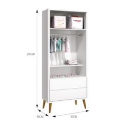 Dormitório Infantil Theo Retrô 2 Portas, Cômoda, Berço, Mesa de Apoio Branco Fosco com Pés Amadeirado e Colchão - Reller Móveis Dormitório Infantil Theo Retrô 2 Portas, Cômoda, Berço, Mesa de Apoio Branco Fosco com Pés Amadeirado e Colchão - Reller Móveis