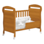 Dormitório Infantil Zaki Guarda Roupa, Cômoda e Berço Danny Areia Fosco/Savana com Colchão Baby Physical - Reller Móveis