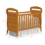 Dormitório Infantil Zaki Guarda Roupa, Cômoda e Berço Danny Areia Fosco/Savana com Colchão Baby Physical - Reller Móveis