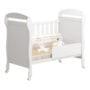 Dormitório Infantil Zaki Guarda Roupa, Cômoda e Berço Danny Branco Fosco com Colchão Baby Physical - Reller Móveis