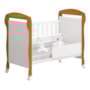 Dormitório Infantil Zaki Guarda Roupa, Cômoda e Berço Danny Branco Fosco/Savana com Colchão Baby Physical - Reller Móveis