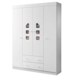 Dormitório Lívia Guarda Roupa, Cômoda e Berço Danny Branco com Colchão Supreme - Phoenix Baby   Dormitório Lívia Guarda Roupa, Cômoda e Berço Danny Branco com Colchão Supreme - Phoenix Baby