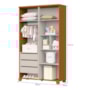 Dormitório Luna Guarda Roupa, Cômoda 4 Gavetas e Berço Evolution Areia Fosco/Savana com Colchão Supreme - Reller Móveis