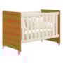 Dormitório Luna Max Guarda Roupa, Cômoda 4 Gavetas e Berço Evolution Areia Fosco/Savana com Colchão Supreme - Reller Móveis