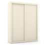 Dormitório Tutto New 2 Portas, Cômoda 1 Porta e Berço Off White com Capitonê e Colchão Supreme - Matic Móveis