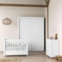 Dormitório Tutto New 2 Portas, Cômoda 4 Gavetas e Berço Branco Soft - Matic Móveis
