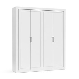 Dormitório Tutto New 4 Portas, Cômoda 1 Porta, Berço Branco Soft com Colchão - Matic Móveis 