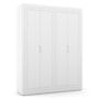 Dormitório Tutto New 4 Portas, Cômoda 1 Porta e Berço Branco Soft com Capitonê - Matic Móveis