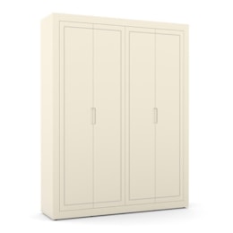 Dormitório Tutto New 4 Portas, Cômoda 4 Gavetas e Berço Off White com Colchão D18 - Matic Móveis   Dormitório Tutto New 4 Portas, Cômoda 4 Gavetas e Berço Off White com Colchão D18 - Matic Móveis