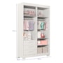 Dormitório Zaki Guarda Roupa, Cômoda e Berço Evolution Branco Fosco com Colchão Physical - Reller Móveis