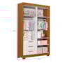 Dormitório Zaki Guarda Roupa, Cômoda e Berço Evolution Branco Fosco/Savana com Colchão Physical - Reller Móveis