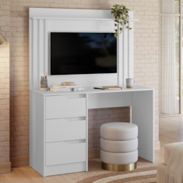 Escrivaninha com Painel Doble Branco para TV até 42" - Móveis Albatroz Escrivaninha com Painel Doble Branco para TV até 42" - Móveis Albatroz