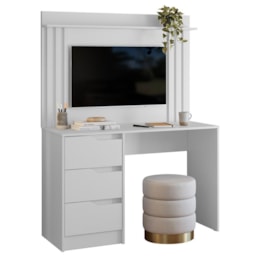 Escrivaninha com Painel Doble Branco para TV até 42" - Móveis Albatroz Escrivaninha com Painel Doble Branco para TV até 42" - Móveis Albatroz