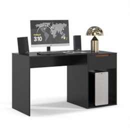 Escrivaninha Flow 1 Gaveta Preto/Freijó – EJ Móveis