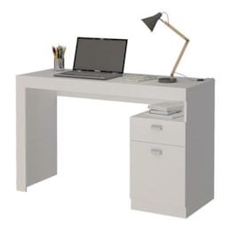 Escrivaninha Melissa 1 Porta e 1 Gaveta Branco - Permóbili Escrivaninha Melissa 1 Porta e 1 Gaveta Branco - Permóbili