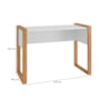 Escrivaninha Mesa para Computador Office 5030 Freijó/Branco Acetinado - Qmovi