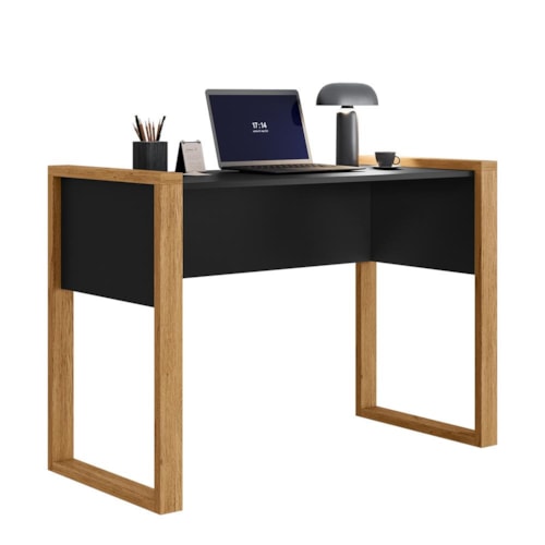 Escrivaninha Mesa para Computador Office 5030 Freijó/Preto - Qmovi