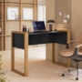 Escrivaninha Mesa para Computador Office 5030 Freijó/Preto - Qmovi