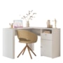 Escrivaninha Office de Canto Flora Branco Fosco - Mobler