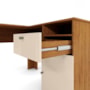 Escrivaninha Office de Canto Flora Canela/Off White - Mobler