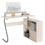 Escrivaninha Office em L Steel Off White – EJ Móveis