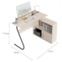 Escrivaninha Office em L Steel Off White – EJ Móveis