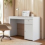 Escrivaninha Office Íris 1 Gaveta Branco Fosco - Mobler