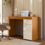 Escrivaninha Office Íris 1 Gaveta Canela/Off White - Mobler