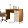 Escrivaninha Office Íris 1 Gaveta Canela/Off White - Mobler