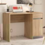 Escrivaninha Office Morada com 1 Porta e 1 Gaveta Amêndola/Grafito - Demóbile