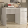 Escrivaninha Office Morada com 1 Porta e 1 Gaveta Branco - Demóbile