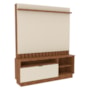 Estante Home Diamantina 150cm para TV até 60” - Mobler Amêndoa/Off White
