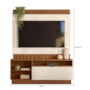Estante Home Diamantina 150cm para TV até 60” - Mobler Amêndoa/Off White