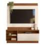 Estante Home Diamantina 150cm para TV até 60” - Mobler Amêndoa/Off White