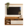 Estante Home Diamantina Canela/Off White 150cm para TV até 60” - Mobler
