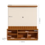 Estante Home Diamantina Canela/Off White 150cm para TV até 60” - Mobler