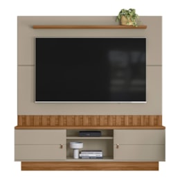 Estante Home Florianópolis 175cm Grigio Fosco/Amêndoa para TV até 70” - Mobler