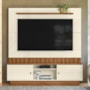 Estante Home Florianópolis 175cm Off White/Amêndoa para TV até 70” - Mobler 