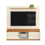 Estante Home Florianópolis 175cm Off White/Canela para TV até 70” - Mobler