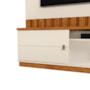 Estante Home Florianópolis 175cm Off White/Canela para TV até 70” - Mobler