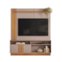 Estante Home Fortaleza Grigio Fosco/Canela 160cm para TV até 60” - Mobler