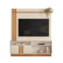 Estante Home Fortaleza Off White/Canela 160cm para TV até 60” - Mobler