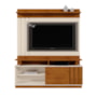 Estante Home Goiás 150cm Off White/Canela para TV até 55” - Mobler