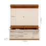 Estante Home Goiás 150cm Off White/Canela para TV até 55” - Mobler